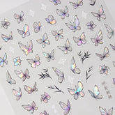 Shell Nail Sticker - White Butterfly Shadow